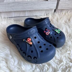 CROCS Kids Navy Blue Baya Clog Size J1